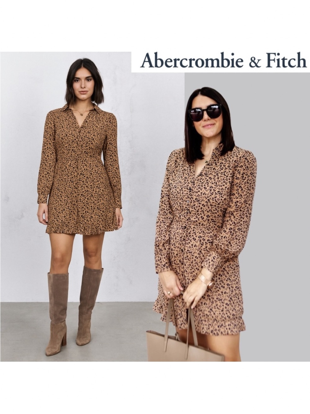Abercrombie & Fitch Women's Leopard Print Dress
